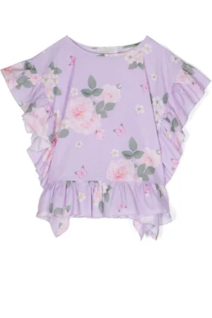 MONNALISA Flæsebluse med blomstertryk