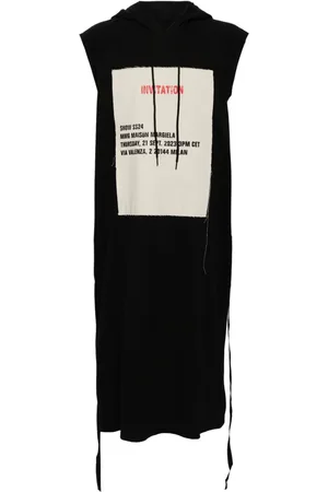Maison Margiela Vest i bomuld med hætte og invitation-mærke