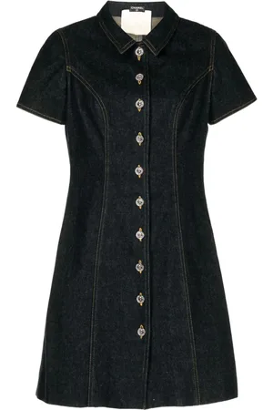 CHANEL Mini-kjole i denim med knapper fra 90