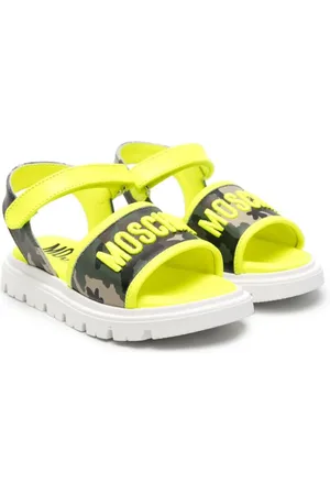 Moschino Sandaler med broderet logo og kamuflagetryk