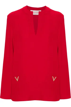 VALENTINO GARAVANI Silketørklæde med V-logo