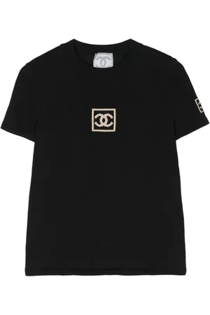 CHANEL T-shirt med CC-intarsia fra 2003