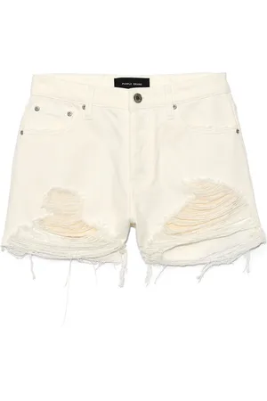 Purple Brand Denimshorts med slitageeffekt