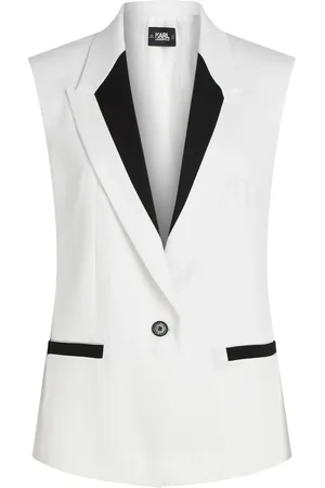 Karl Lagerfeld Skræddersyet vest med kontrast-revers