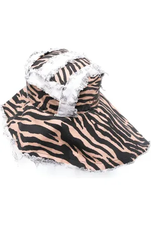 The Attico Frynset zebra-solhat
