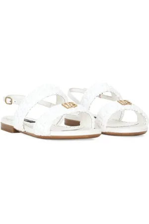 Dolce & Gabbana Hæklede sandaler i læder