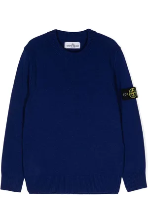 Stone Island Trøje med kompasmærke og rund hals