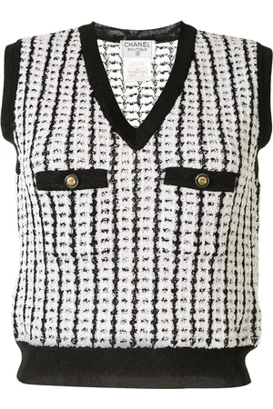CHANEL Strikke bouclé vest fra 1997