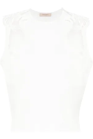 Twin-Set Strikket top i blonde
