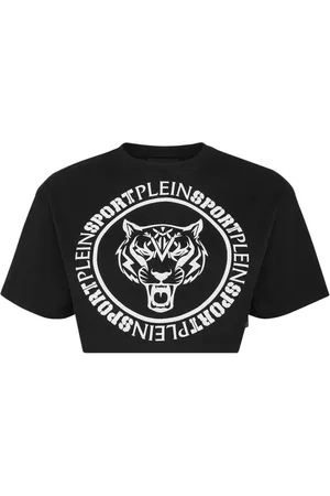 Philipp Plein Cropped T-shirt med logotryk