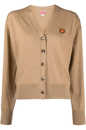Kenzo Boke Flower cardigan i uld med broderi