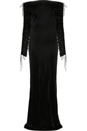 Atlein Ruchet kjole med off-shoulder-snit