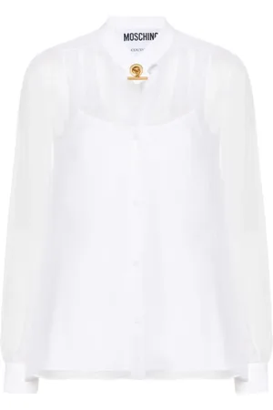 Moschino Silkebluse med sløjfelukning