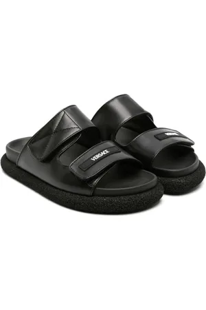 VERSACE Lædersandaler med logomærke