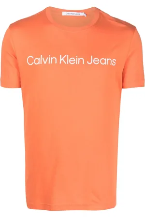 Calvin Klein T-shirt med rund hals og logotryk