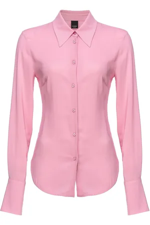 Pinko Semi-gennemsigtig top med spread-krave