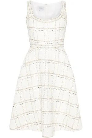 Giambattista Valli Kort bouclé-kjole med svaj