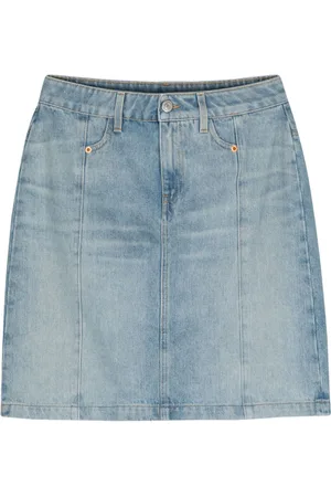 MARTINE ROSE Kort smal denimnederdel