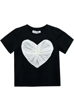 Mimi Tutu Draperet T-shirt med hjerte-applikation