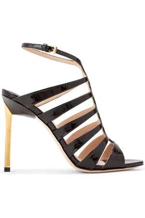 Tom Ford 105mm krokodilleprægede sandaler i læder