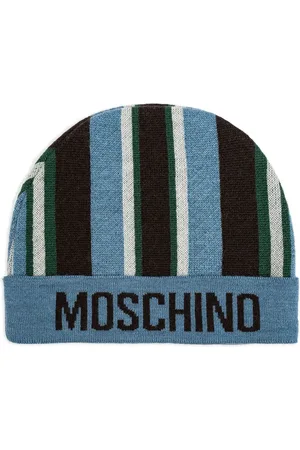Moschino Intarsiastrikket hue med logo