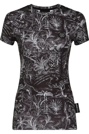 Philipp Plein Kompressions-T-shirt med grafisk tryk