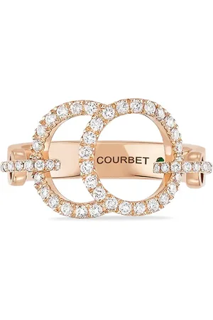 COURBET Celeste ring i 18 karat rødguld med pavesatte laboratoriedyrkede diamanter
