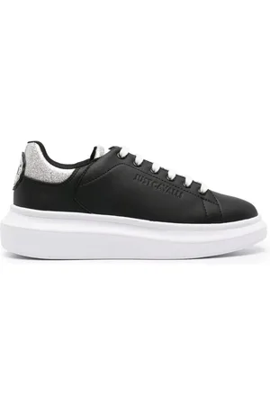 Roberto Cavalli Sneakers med snøre og glimmer