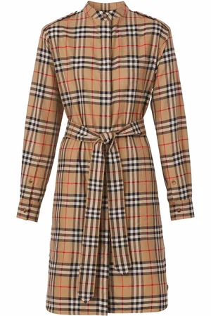 Burberry Vintage-ternet skjortekjole