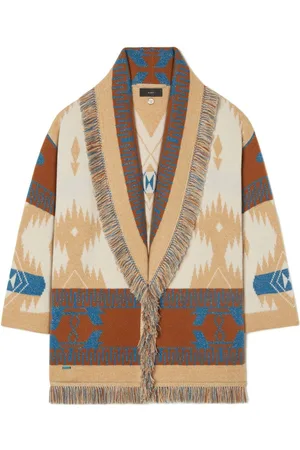Alanui Cardigan i uldblanding med grafisk jacquard