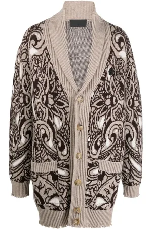 Philipp Plein Strikket cardigan med paisley-tryk