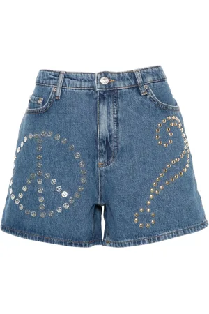 Moschino Denimshorts med nitteudsmykning