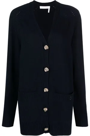 Chloé Finstrikket cardigan med V-hals