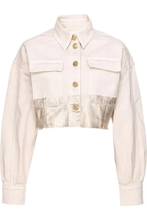 Pinko Denimjakke med metallisk panel