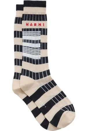 Marni Strømper i intarsiastrik med logo