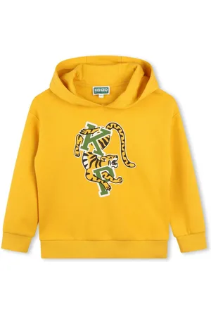 Kenzo Hættetrøje i fleece-tekstur med tigertryk