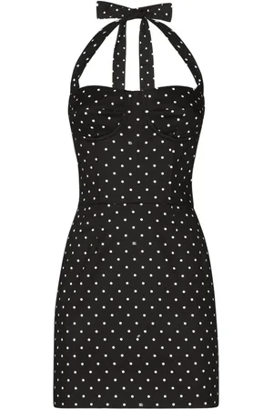 Dolce & Gabbana Kort polkaprikket korset-kjole