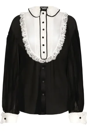 Dolce & Gabbana Silkeskjorte med kravedetalje