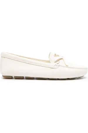 Prada Loafers i læder med trekantet logo