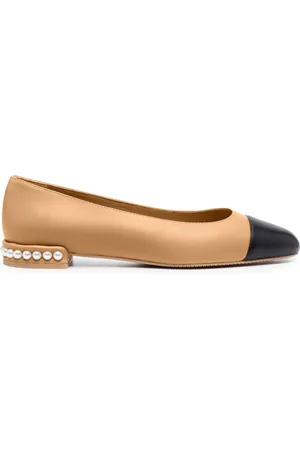 Stuart Weitzman Ballerinaer med kontrast-tåkappe