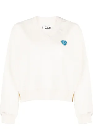 Izzue Sweatshirt med V-hals og sænket skulder