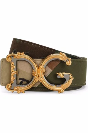 Dolce & Gabbana Bælte med barok-logospænde og kamuflagetryk