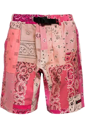 READYMADE Bomuldsshorts med bandana-tryk og patchwork