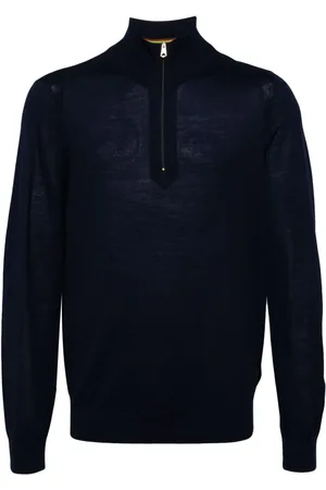 Paul Smith Finstrikket trøje med kort lynlås