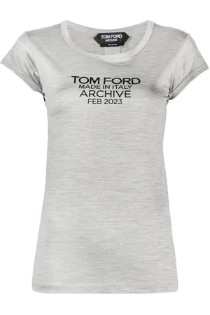 Tom Ford T-shirt i silke med logotryk