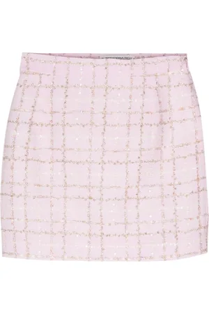 Alessandra Rich Kort pailletudsmykket tweed-nederdel
