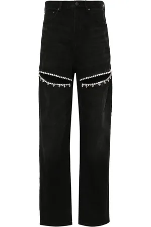 AREA Crystal Slit jeans med smalle ben
