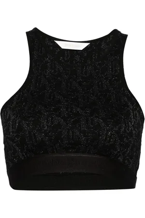 Palm Angels Strikket tanktop med monogram-jacquard