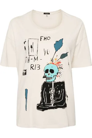 R13 T-shirt med grafisk tryk