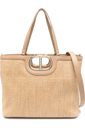 Twin-Set Lila tote med logoplade